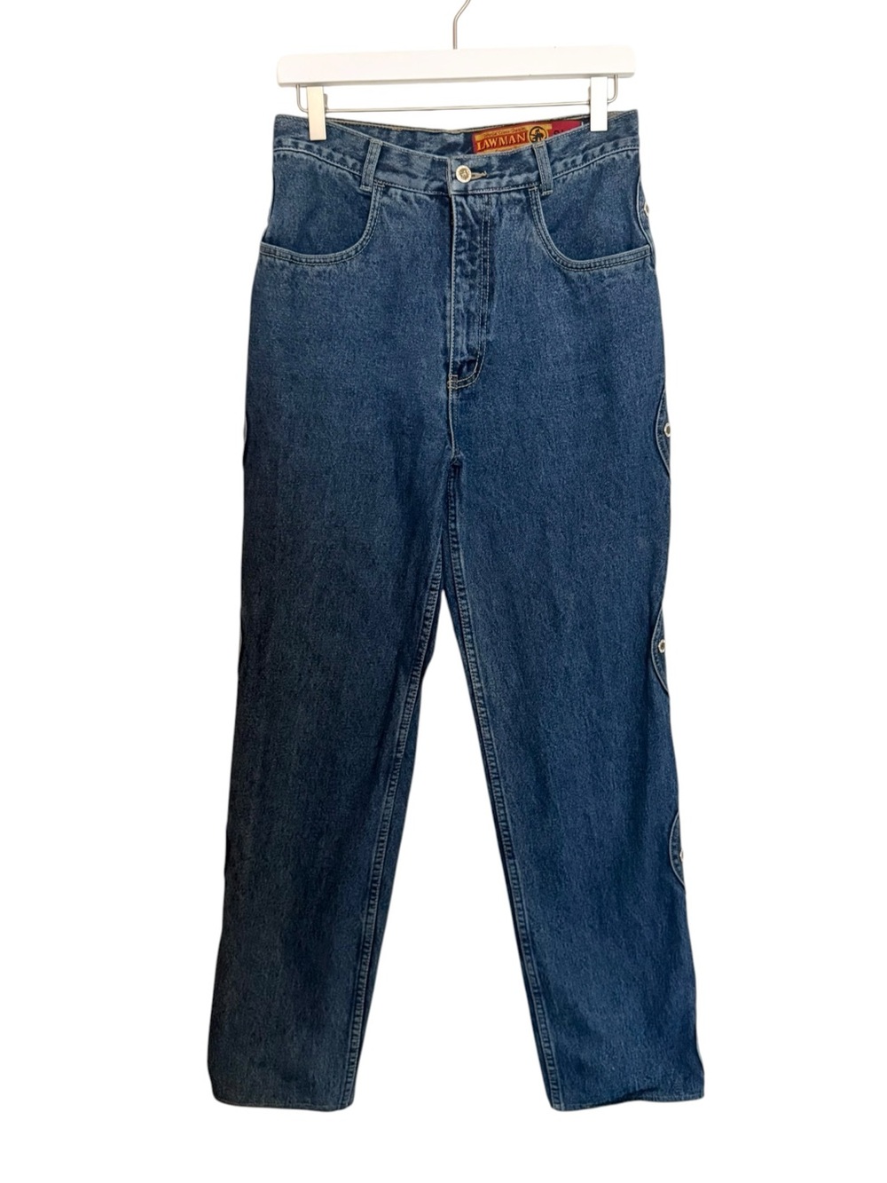 Vintage Lawman Western Slim Fit Jeans with Button Detail approx size 28
